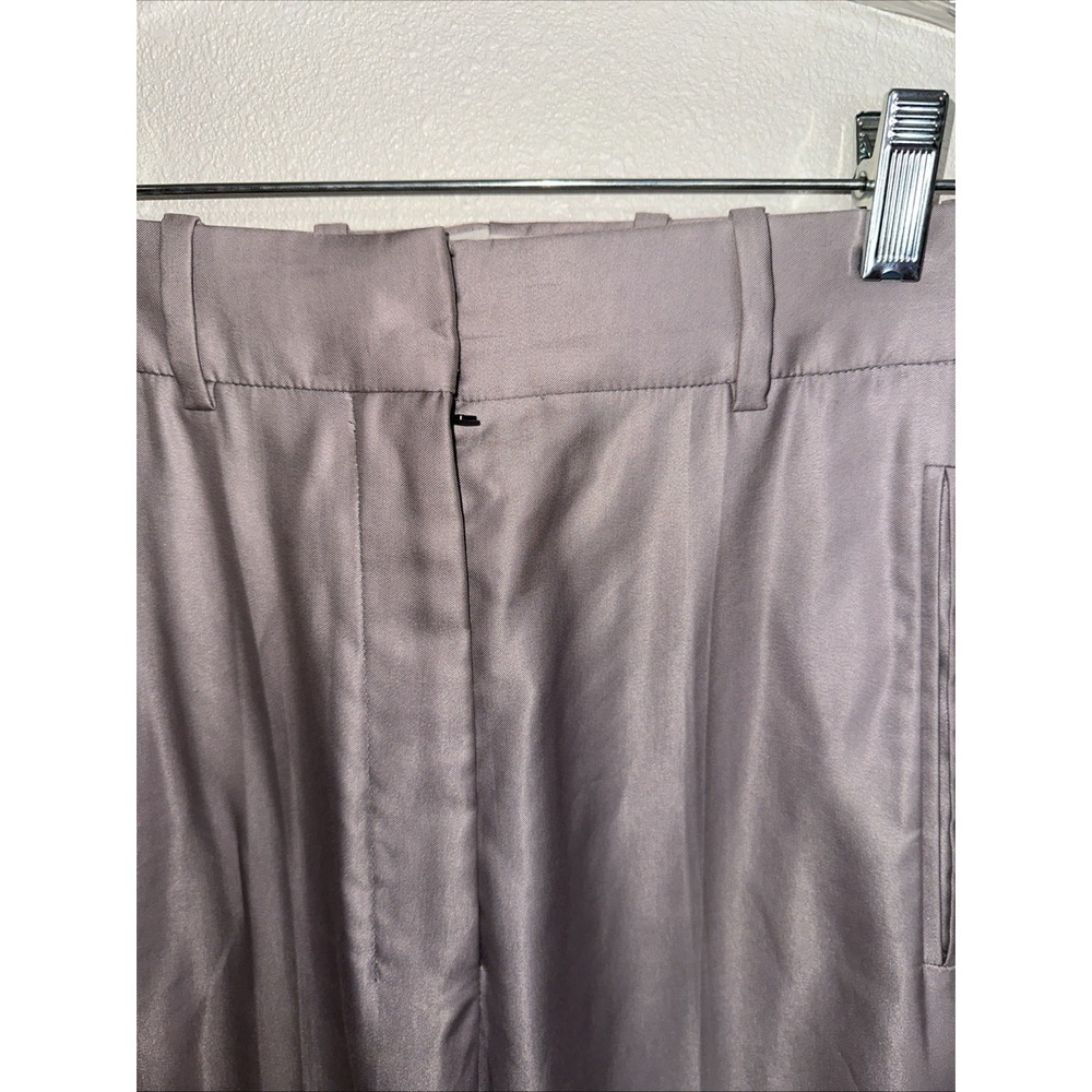 Yves  Saint  Laurent Taupe High- Waisted Dress Pants Straight Leg Trousers Sz 25 - Picture 6 of 16